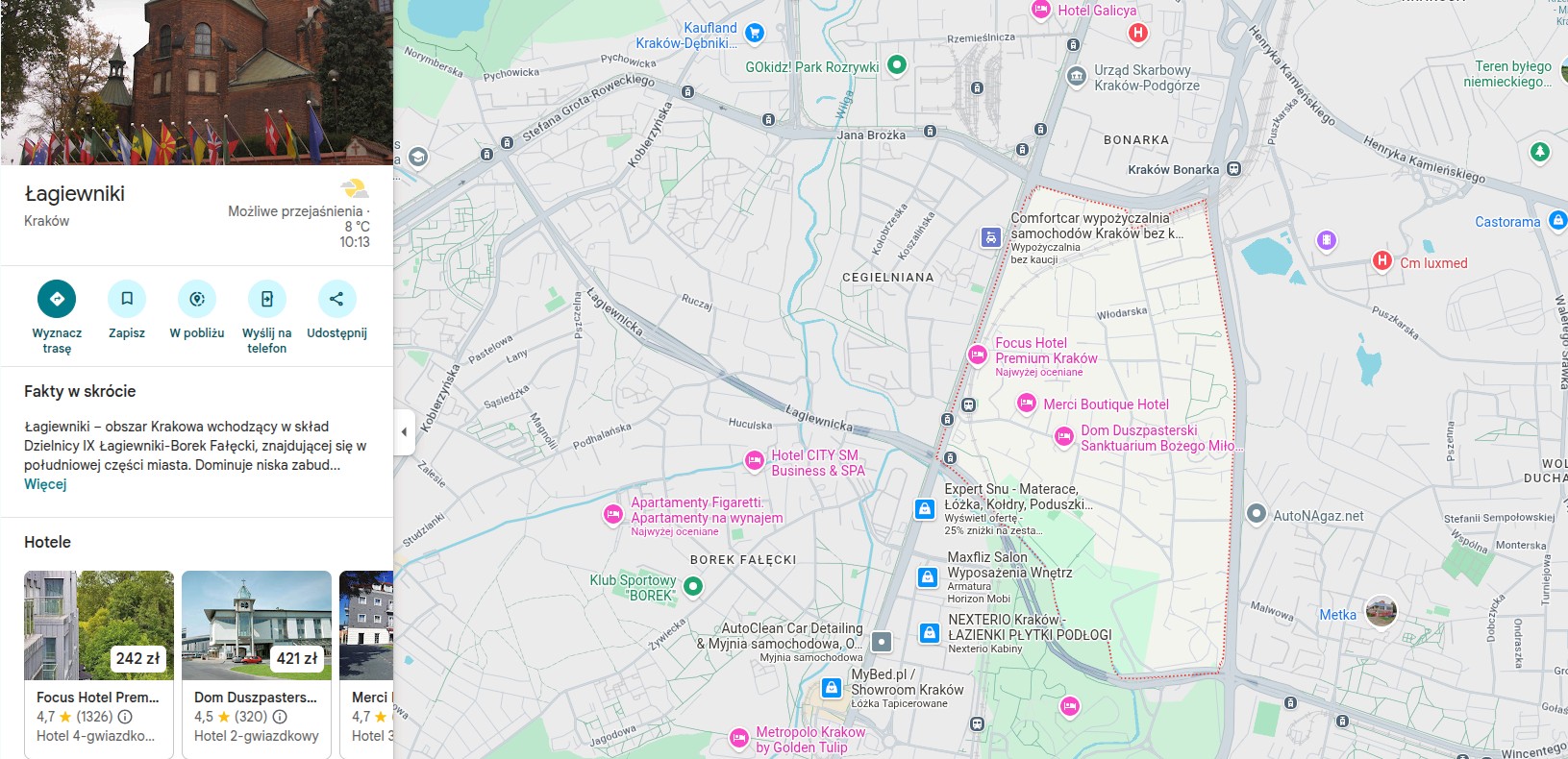 Kraków Łagiewniki – dzielnica przy Sanktuarium Bożego Miłosierdzia, gdzie świadczymy czyszczenie klimatyzacji