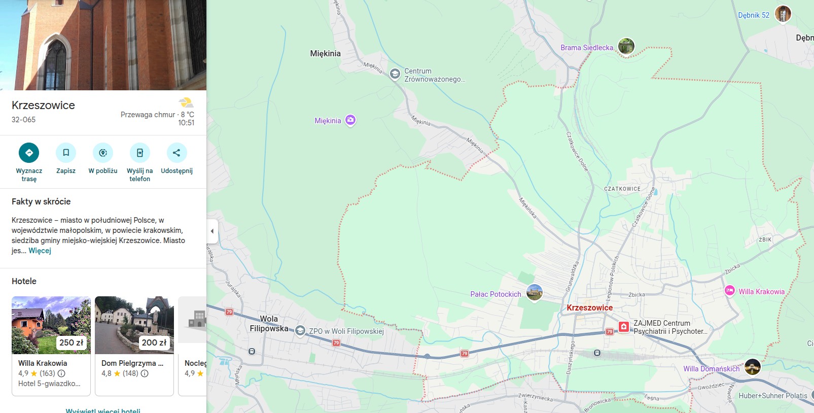 Krzeszowice – uzdrowiskowe miasteczko na zachód od Krakowa, gdzie świadczymy czyszczenie klimatyzacji